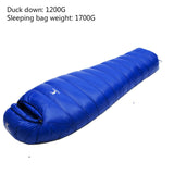 Mummy Type Sleeping Bag Outdoor Ultralight Winter Autumn White Duck Down Sleeping Bag Adult Camping Hiking Climbing Travel