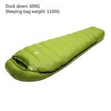 Mummy Type Sleeping Bag Outdoor Ultralight Winter Autumn White Duck Down Sleeping Bag Adult Camping Hiking Climbing Travel