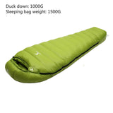 Mummy Type Sleeping Bag Outdoor Ultralight Winter Autumn White Duck Down Sleeping Bag Adult Camping Hiking Climbing Travel