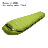 Mummy Type Sleeping Bag Outdoor Ultralight Winter Autumn White Duck Down Sleeping Bag Adult Camping Hiking Climbing Travel