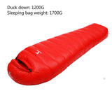 Mummy Type Sleeping Bag Outdoor Ultralight Winter Autumn White Duck Down Sleeping Bag Adult Camping Hiking Climbing Travel