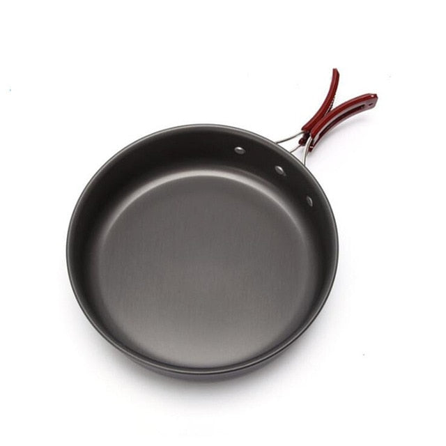 High quality Ultralight Camping Cookware Frying Pot outdoor tableware Picnic 2-3 Person Frying Pan Fry Pan Portable Single Pot